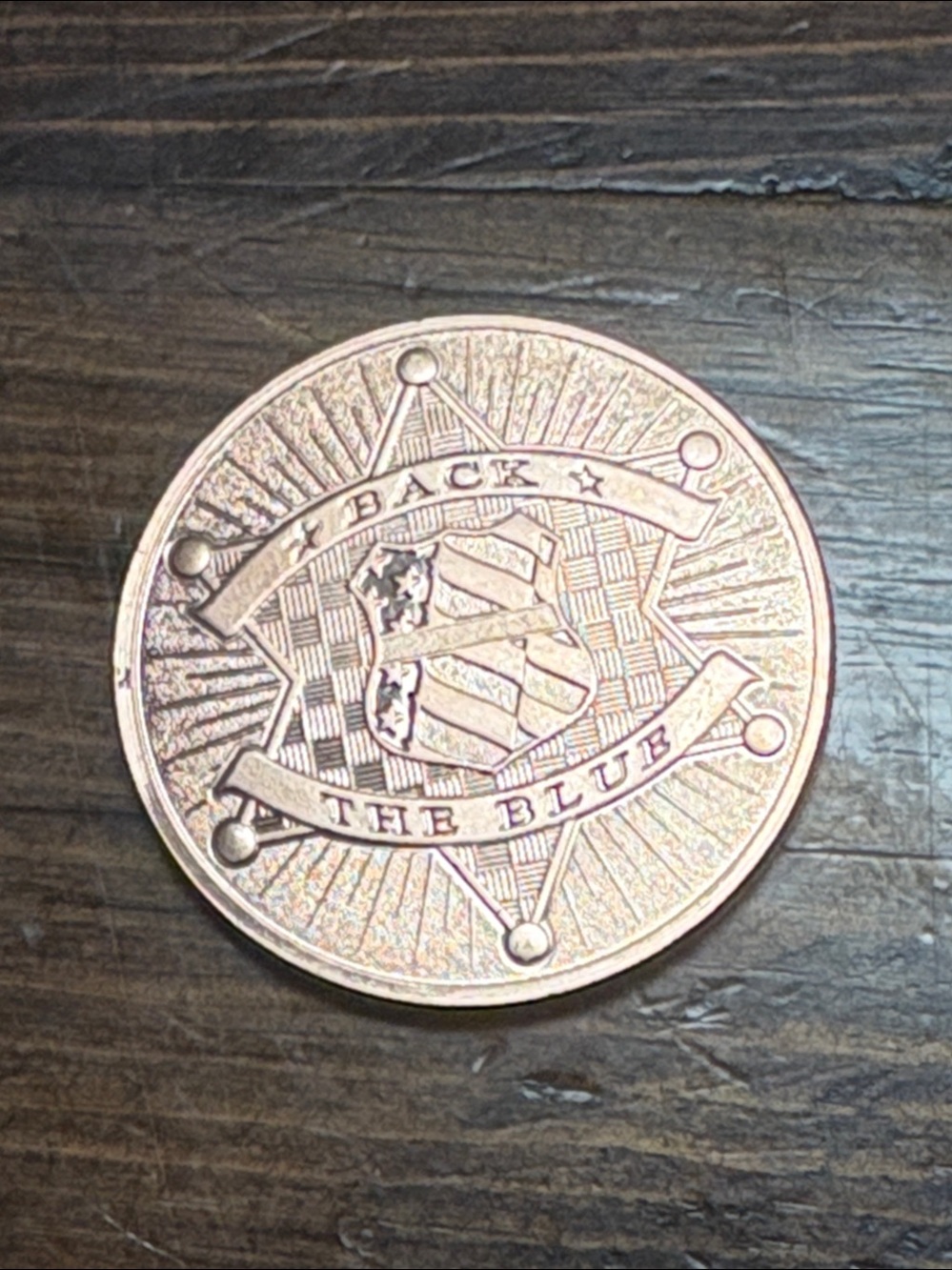 Back The Blue Design 1oz .999 Fine Copper Round